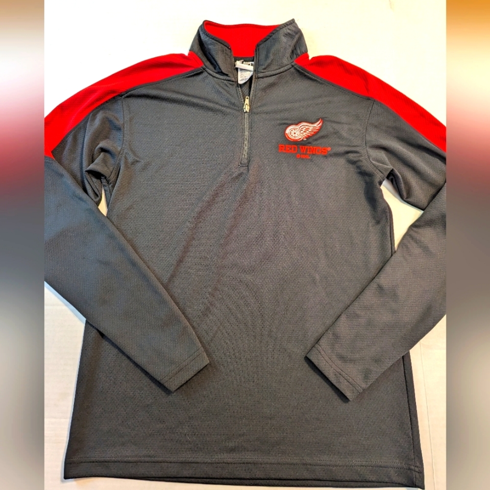 Men's Red Wings 1/4 Zip Pullover Shirt Size Small